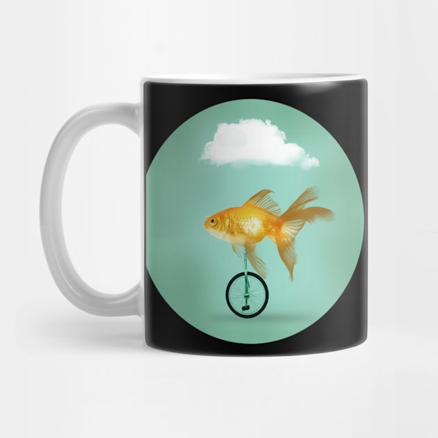 Unicycle Goldfish 02 by Vin Zzep